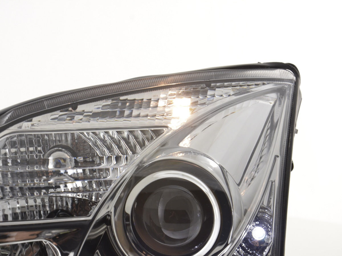 Scheinwerfer Set Daylight LED TFL-Optik Opel Vectra C 02-05 chrom Scheinwerfer Set Daylight LED TFL-Optik Opel Vectra C 02-05 chrom